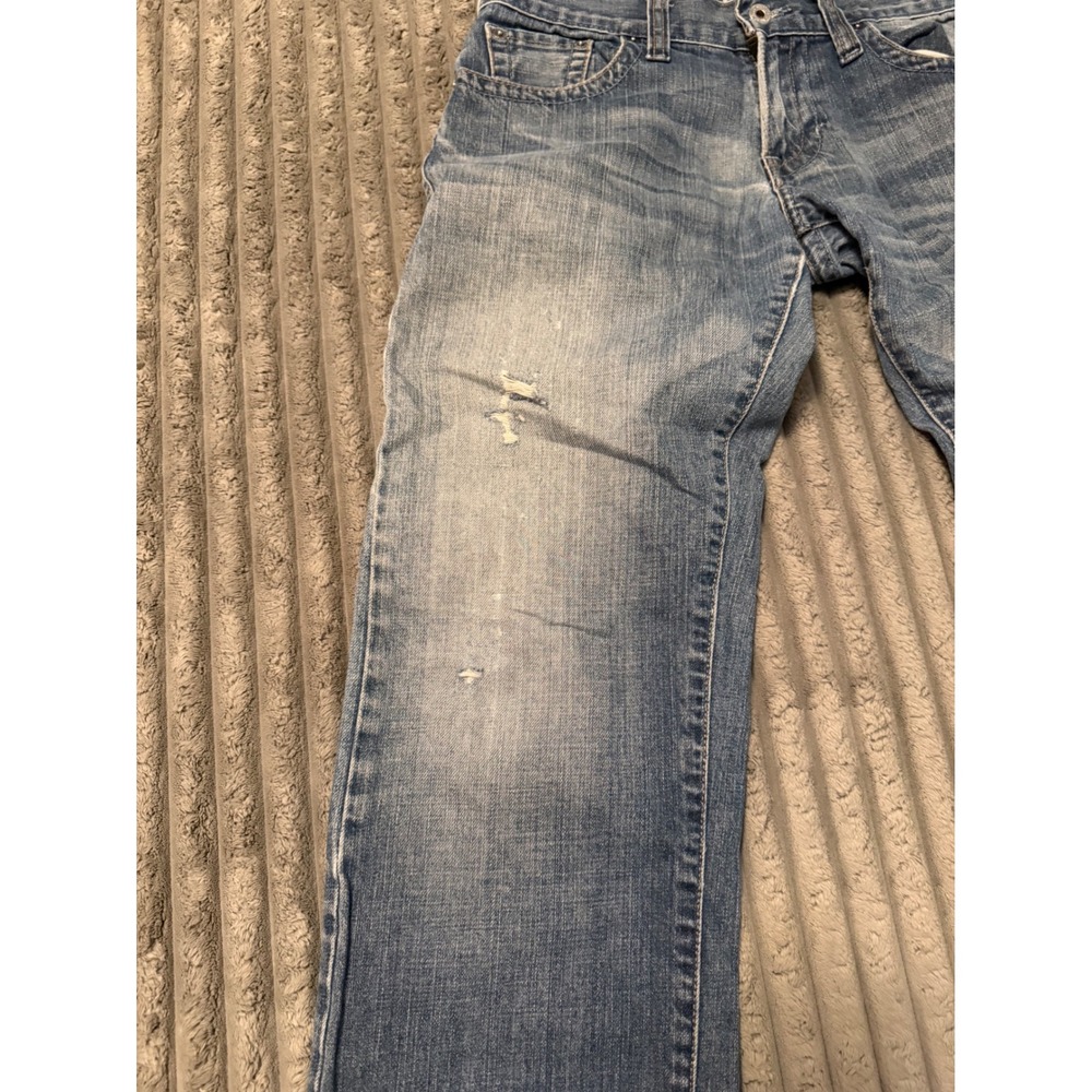 Guess Jeans Rebel Straight Leg Mens 30 Medium Wash Blue Denim Cotton JA5118 - Picture 2 of 12